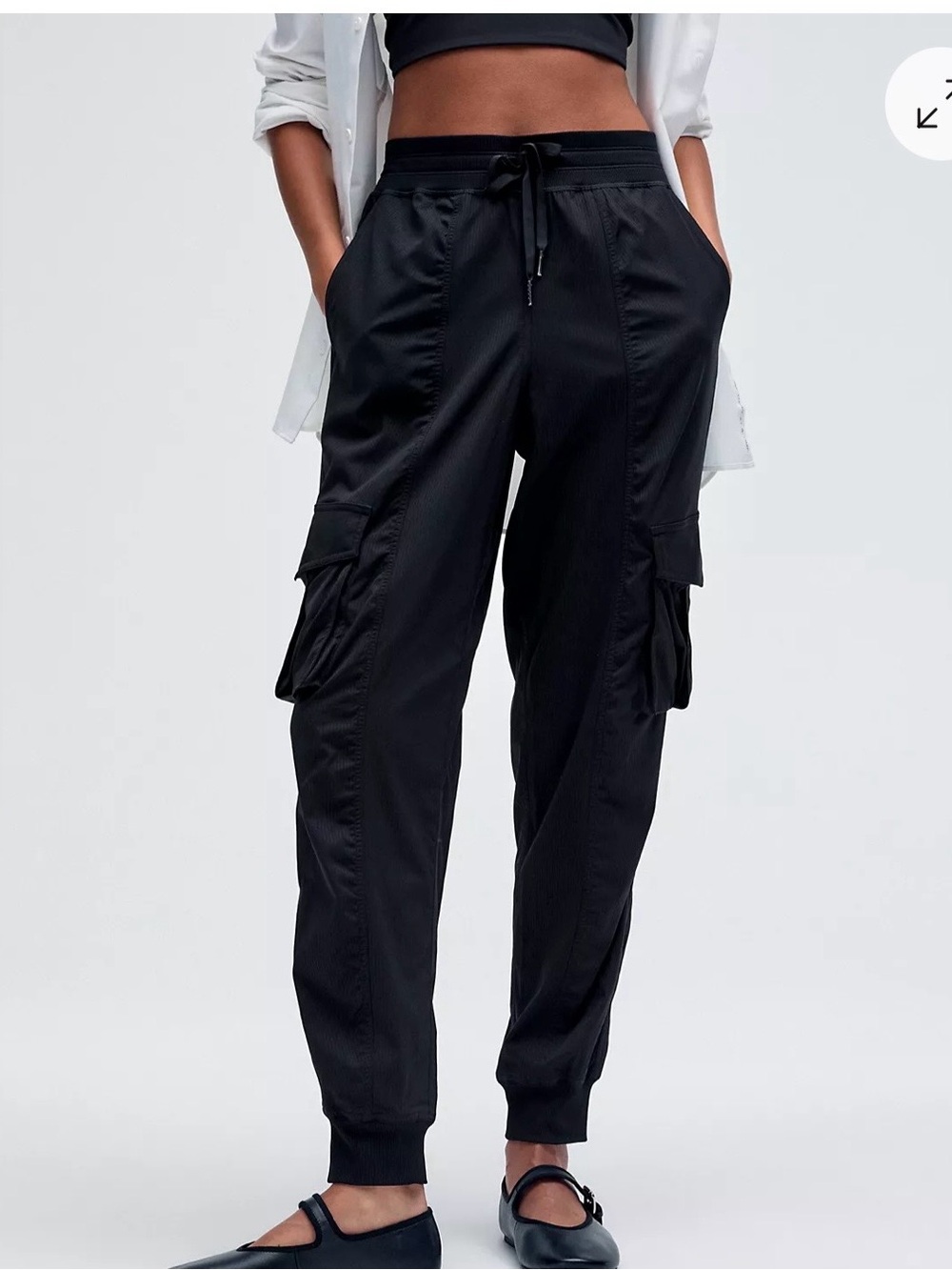 lululemon athletica Black Cargo Jogger Pants